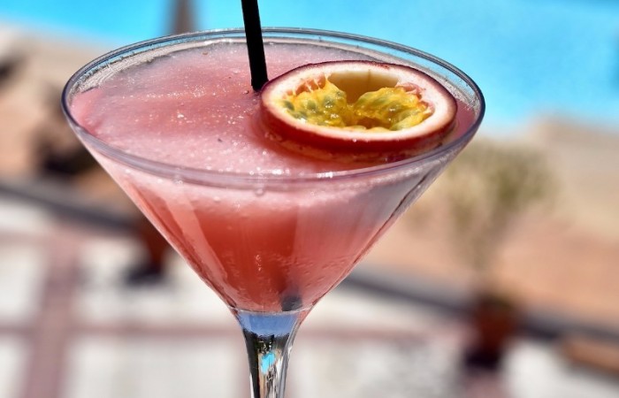  strawberry daiquiri by the Hotel Korali's pool